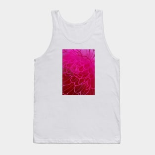 red and pink peony flower art Tank Top